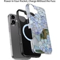 thumbnail image 3 of Case for iPhone 16 Case - Compatible with Magsafe - Dual-Layer Hard Shell & Silicone Cover - Protective Phone Case with Cute Wildflower Designs for Women - Pastel Hydrangea, 3 of 5