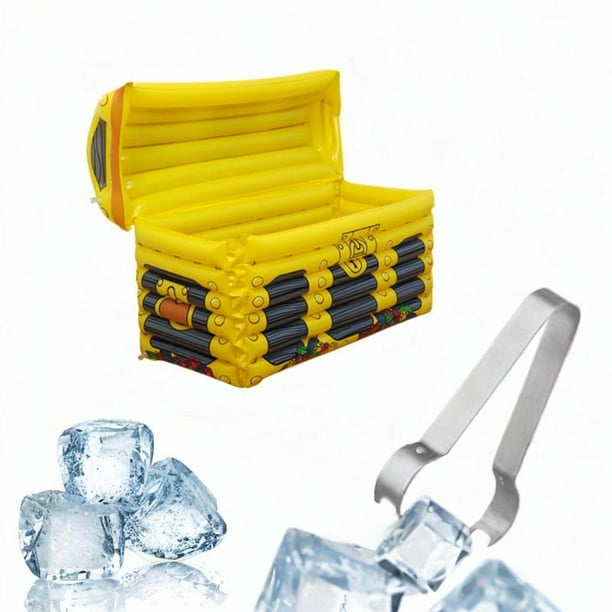 Refriger inflable Cubo de hielo Fiesta de regalo Decoración Bandeja de alimentos Bandeja para servir contenedor Soporte de hielo para cumpleaños