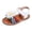 A40-White, variant on Toddler Girls Sandals Soft Rubber Princess Flat Shoes Summer Flower Girl Shoes,Non-Slip Lightweight(White,8)