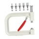 thumbnail image 3 of Máquina de prensado manual para colocar perlas, herramienta compacta y versátil para adultos, perforadora de cuentas para bolsos, sombreros y faldas. Blanco, 3 of 8