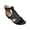 Black, variant on Jsaierl Gladiator Sandals for Women Dressy Summer, Flat Sole Wedges With Open Toe Low Heels And Roman Buckle Hollow Out Sandals Size 9.5