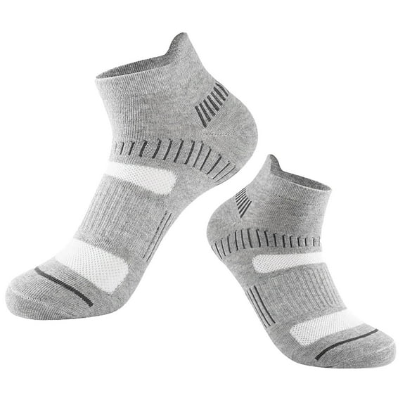 GILIGEGE Compression Socks for Women & Men Solid Color Mesh Sports Running Five Finger Toe Socks Breathable Cushioned Workout Socks Best for Athletic Running Cycling Nurse Daily Wear Grey