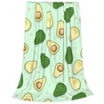 thumbnail image 2 of Bingfone Avocado Print Flannel Fleece Blanket Throw Blanket For Bed,Sofa,Couch,Travel,Camping(80"X60"), 2 of 9