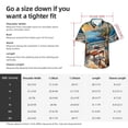 thumbnail image 5 of Pofeuu Coastal Style Garden Villa Print Hawaiian Shirt for Men Sleeves Casual Button Down Summer Beach Dress Shirts T-Shirts,Small, 5 of 7