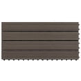 thumbnail image 2 of vidaXL Tuiles de Terrasse 6 Pcs WPC 60x30 cm 1,08 M2 Brun Foncé, 2 of 4