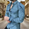 thumbnail image 3 of Camisas florales de moda de verano para hombres, camisas de manga larga con solapa con estampado 3D, ropa informal vintage de calle fresca y ajustada para hombres, 3 of 5