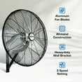 thumbnail image 2 of Hurricane Ventilateur Mural Oscillant Tout en Métal Robuste 30 Pouces Pro de Qualité Commerciale, 2 of 10