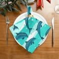 thumbnail image 2 of GZHJMY Dolphin Cloth Napkins Set of 6, Reusable Washable Polyester Dinner Napkins for Family, Restaurant, Wedding, Party Decor 20 x 20 Inch, 2 of 7