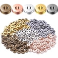 thumbnail image 2 of Metal Spacer Beads, 250pcs Double 6mm Flat Round Disc Rondelle Beads Charm Alloy Loose Beads Findings for Bracelet Necklace Jewelry Making, 5 Colors, 2 of 8