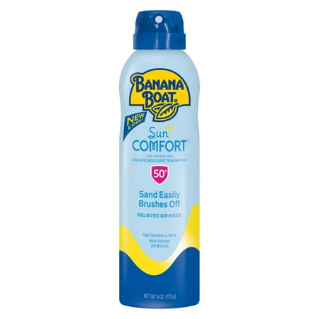 Banana Boat SunComfort Clear Sunscreen Spray SPF 50+, 6
