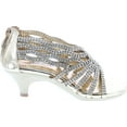 thumbnail image 6 of Fabulous Angel76 Kids Rhinestone Cut Out Starppy Platform Low Heel Dress Sandals, 6 of 7