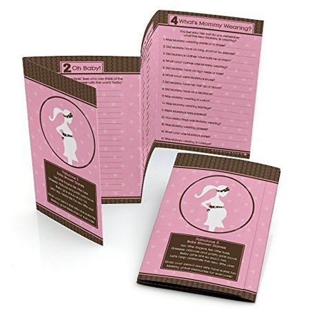 Mommy Silhouette It S A Girl Fabulous 5 Baby Shower Games Set