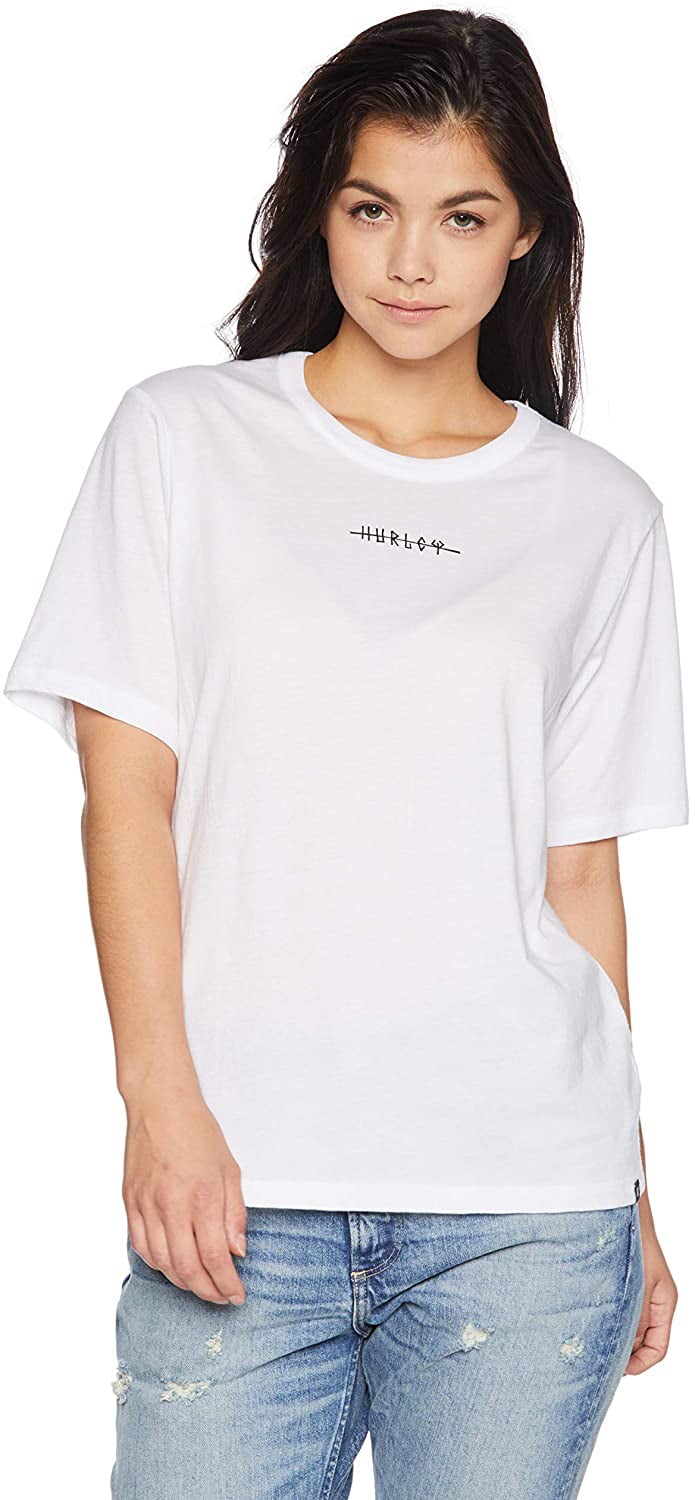 Hurley Women's Short Sleeve Graphic T Shirt, White, XL | Walmart Canada