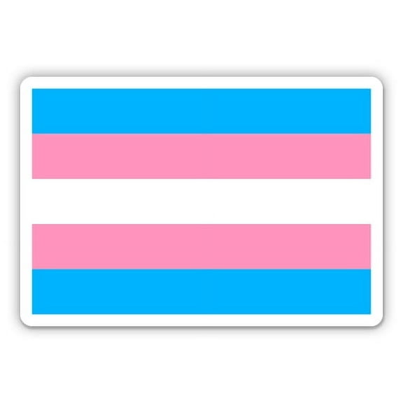 Transgender Pride - 3" Vinyl Sticker - For Car Laptop I-Pad Phone Helmet Hard Hat - Waterproof Decal