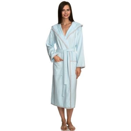 TowelSelections Women's Robe, Cotton Lined Hooded Terry Bathrobe