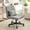 Linen Light Grey, variant on Criss Cross Chair, Office Chair Cross Legged with Wheels, Armless Office Chair, Velvet Desk Chairs with Wheels for Home Office, Meditation, Makeup