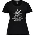 thumbnail image 3 of Inktastic Virginia Beach VA Nautical Women's Plus Size T-Shirt, 3 of 5