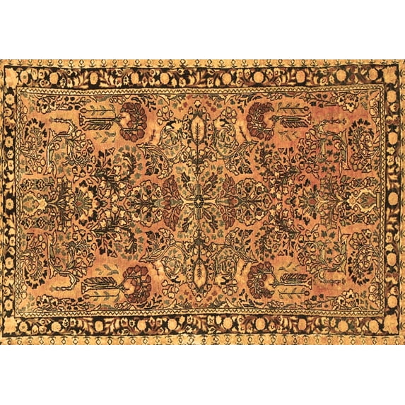 Ahgly Company Indoor Rectangle Oriental Brown Traditional Area Rugs, 2' x 3'