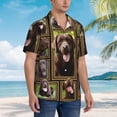 thumbnail image 6 of Chocolate Labrador Men'S 3d Print Casual Button Down Shirts, Novelty Hawaiian Short Sleeves L, 6 of 7