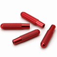 thumbnail image 2 of 4Pcs Red Aluminum Bolt-On Door Lock Knobs for Mercedes CLA GLA Class, 2 of 5
