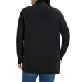 thumbnail image 4 of GRACE & GRANDEUR Women's Plus Size Open Front Long Sleeves Sweater Mid Length Cardigan 3X Black, 4 of 7