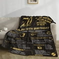 thumbnail image 2 of Yibo Happy 60th Birthday Gifts Blanket Flannel Soft and Comfortable Anti-static Bed Sofa Blanket, 2 of 7