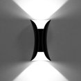 thumbnail image 1 of Aplique de pared LED moderno y creativo de 10 W, resistente al agua, IP65, de aluminio, para interiores y exteriores, 6000 K, color negro, 1 of 5
