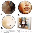 thumbnail image 3 of Designart "Egyptian Elegance Gold and Blue Pharaoh's Woman I" Landscapes Framed Wall Art - Traditional Gold Egypt Entryway Framed Wall Art Print, 3 of 6