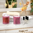 thumbnail image 4 of Yayeee 4 Pack Qtip Holder Bathroom Cotton Swab Canister with Lid Clear Dispenser Set, Pink Doughnuts, 4 of 6
