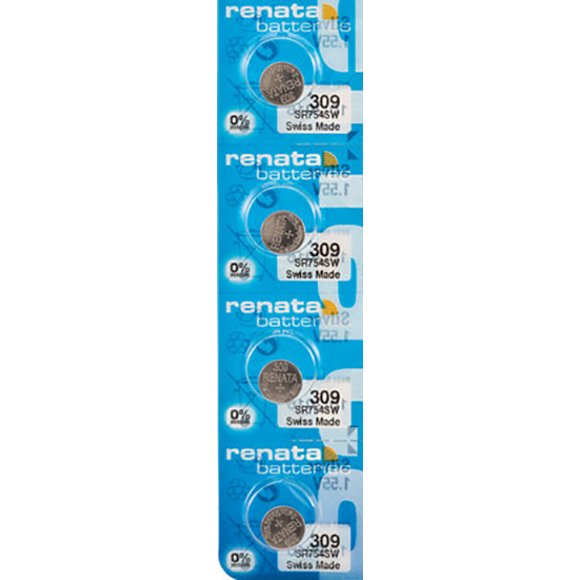 4 x Renata 309 Watch Batteries, SR754SW Battery
