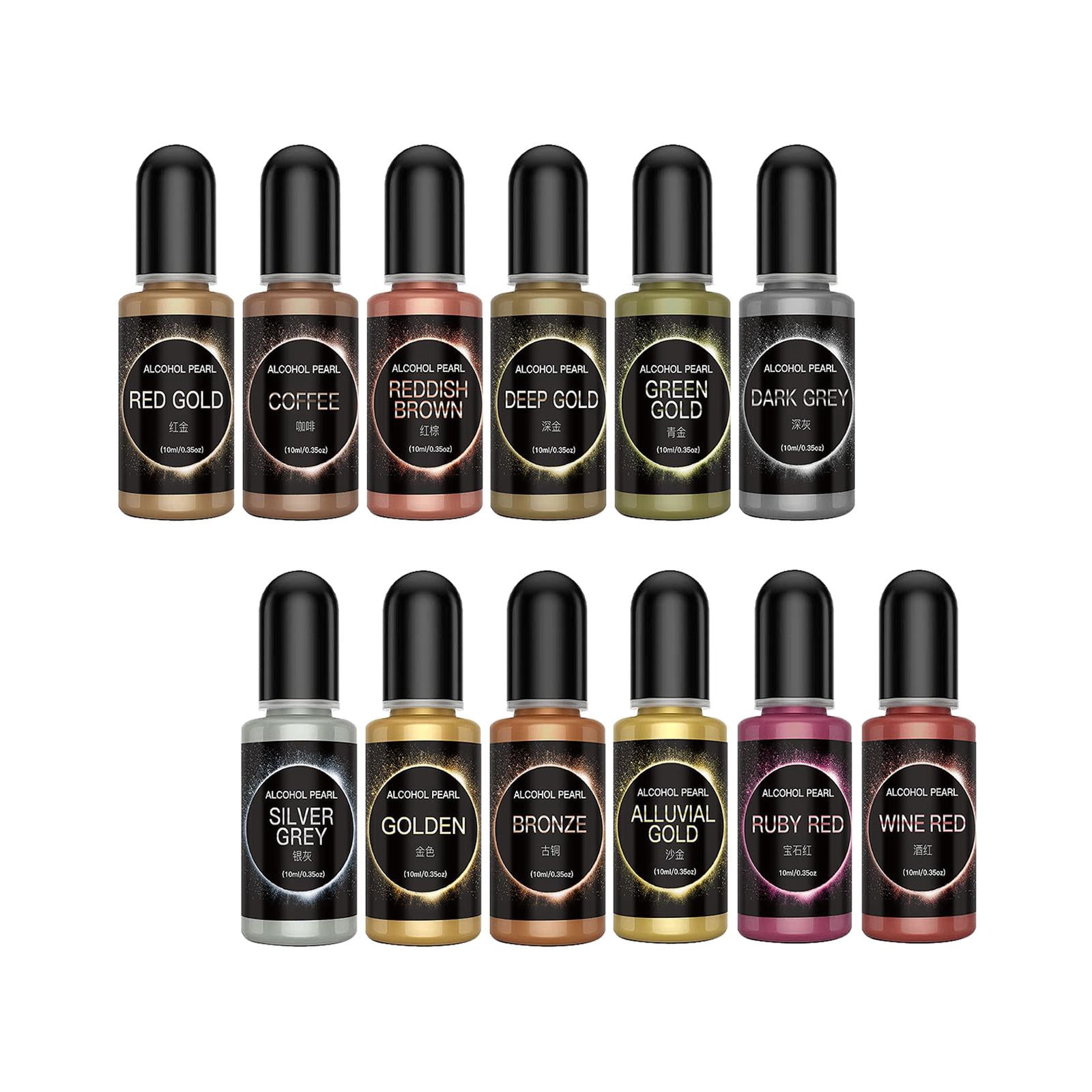 FVDPWYE 12 Colors - Epoxy Resin Pigment Dye Liquid Dye Resin Dye Each 1ml for Tableware