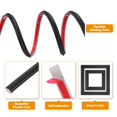 thumbnail image 3 of Uxcell 3.3Ft x 0.59" Moldura Autoadhesiva para Paredes, Moldura de Espejo Flexible, Tira de Paneles Autoadhesivos para Decoración de Paredes, Franja de Papel Tapiz para DIY, Negro, 3 of 7