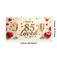 thumbnail image 3 of LUUFILx 85 Years Loved Backdrop Banner Birthday Decoration Elegant Party Supplies Photography Props 85th Anniversary Celebration Background Decors, 3 of 8