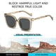 thumbnail image 4 of Gafas de sol cuadradas de cadena con montura grande, gafas de sol de tendencia de tiro callejero de moda, hechas de PC, 4 of 5
