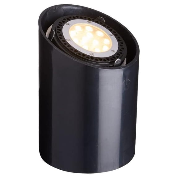 Ground 12V Black PVC In-Ground Well Light with 9W 2700K Warm White PAR36 LED Bulb (900 Lumens) for Low age Landscape Lighting in Yard, Lawn, Turf, Mulch, Garden or Flower Bed
