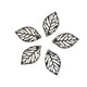 thumbnail image 5 of 100 piezas de dijes de hojas de árbol perforadas para hacer joyas, decoración del hogar, color negro azabache, 5 of 6
