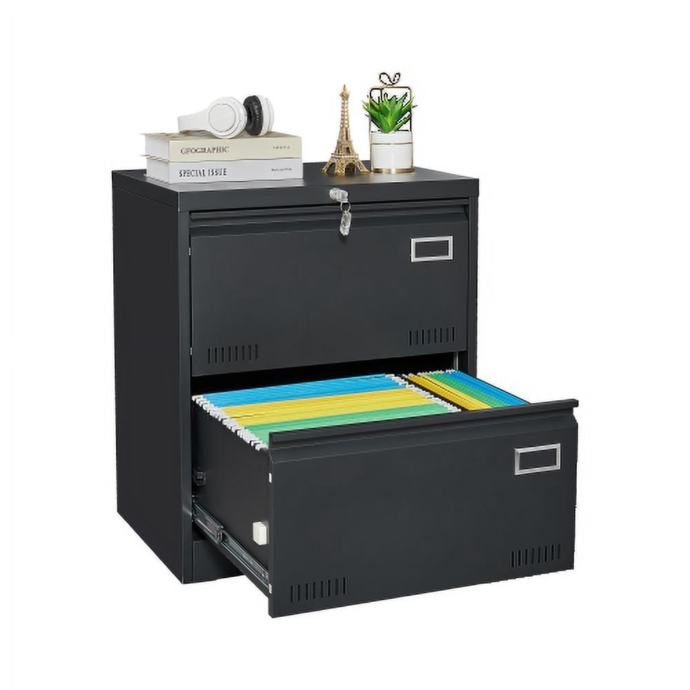 White Filing Cabinets with Lock, Filing Cabinet Lateral File Cabinet 3 Drawer, Locking Metal File Cabinets Three Drawer Office Cabinet for Legal/Letter/A4/F4 Home Office