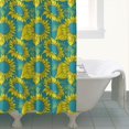 thumbnail image 4 of Boho Sunflower Shower Curtain 72x72 Inches with Yellow Floral Wildflower Bee Butterfly Pattern, Quick-Dry Rustic Polyester, Country Farmhouse Vintage Bathroom Decor, 4 of 5