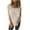 Beige, variant on HAiming Women's Round Neck Shirts Trendy Solid Long Sleeve Loose Tops Fall Winter Plus Size Casual Pullover Blouses