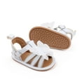 thumbnail image 6 of Xfvqtps Baby Girls Walking Shoes Hollowing Out Flower Butterfly Princess Sweet Soft Sole PU Infant Sandals Summer New Baby Sandals Rubber Sole Non Slip Baby Slippers Toddler Shoes White, 6 of 7
