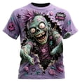 thumbnail image 2 of FASHOFT Funny Novelty Party Shirt Graphic 3D T-Shirt Short Sleeve Crewneck Shirts for Men Purple XXXXL, 2 of 4
