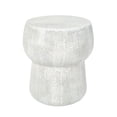 thumbnail image 6 of TENGDA Double Barrel Shape Concrete Side Table, Modern Patio Accent Table with Crack Texture, Multi-use Garden Stool for Outdoor Decor, 6 of 14
