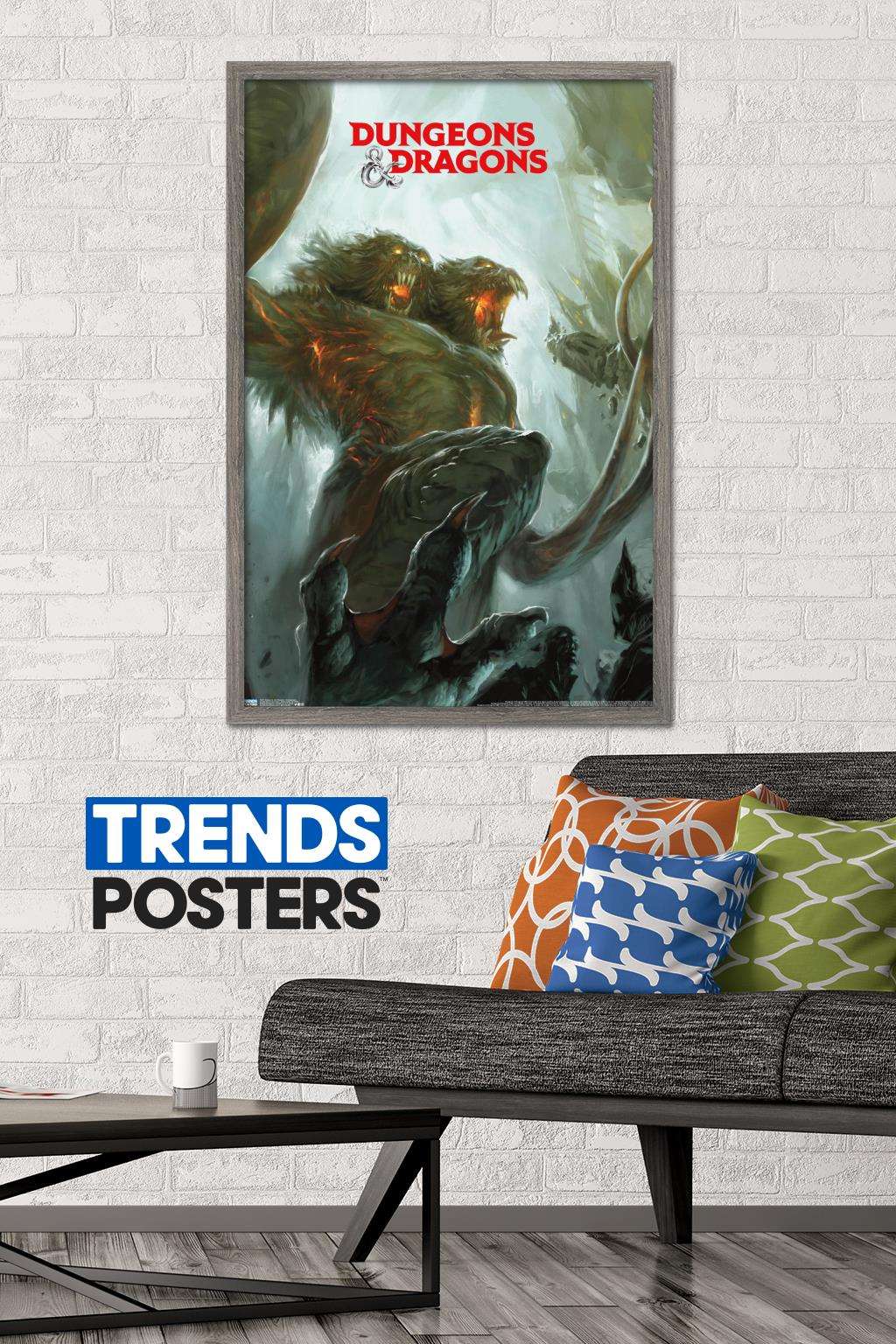 Dungeons and Dragons - Demogorgon Wall Poster, 22.375" x 34", Framed