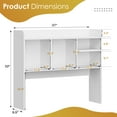 thumbnail image 3 of ZENY Desktop Bookshelf Storage Tabletop Display Hutch with 4 Shelves Wood Frame Freestanding Desk Organizer, White, 3 of 7