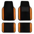 thumbnail image 5 of FH Group Car Seat Covers Set for Auto 4 Headrests Black Orange with Carpet Floor Mat, 5 of 5