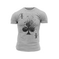 thumbnail image 3 of ABPHQTO Camiseta gris con estampado gráfico Spade K para hombre, 3 of 5