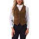 thumbnail image 1 of CHALECO DE VELVET INSPIRE CHIC PARA MUJER, SIN MANGAS, ESTILO RETRO, BLAZER STEAMPUNK, VESTIDO ELEGANTE, TAMAÑO L, COLOR MARRÓN OSCURO, 1 of 6