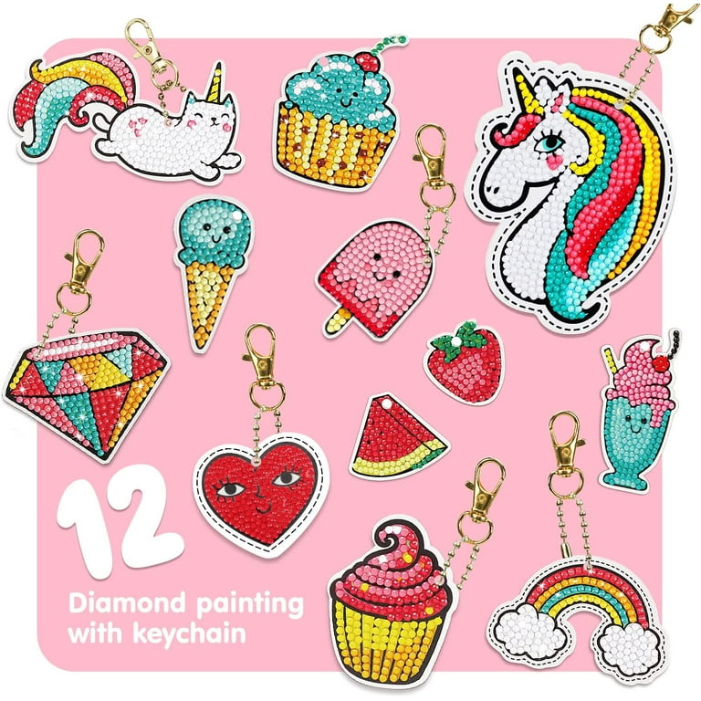 Arts and Crafts for Kids Ages 8-12 - Diamond Painting Kits - Gem Art  Keychains Paint by Numbers Kit - Best Tween Girls Gifts Ideas - Kids  Diamond Art