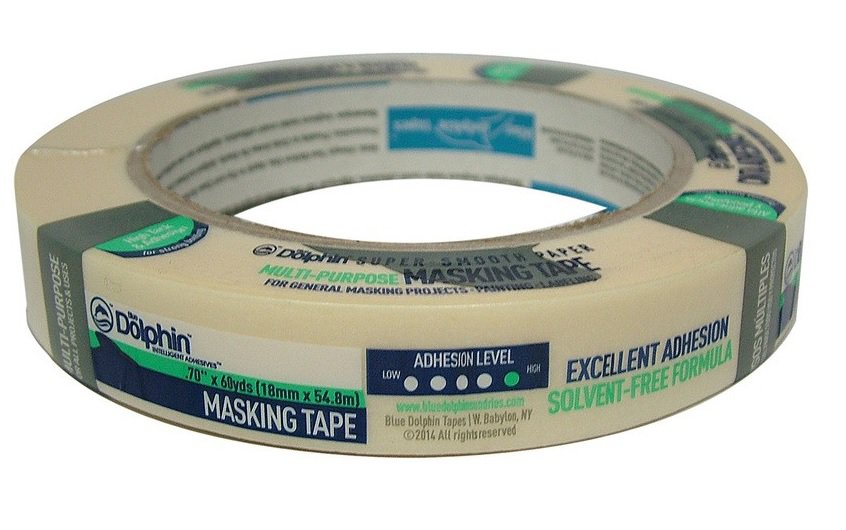 Blue Dolphin TP MASK G .75" General Masking Tape, 3/4" x 60 Yards