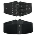 thumbnail image 4 of Tittly Leather Belt Belts for Women Ladies Fashion Versatile Belt Elastic Girdle Simple Dress Belt Running Belt Western Belts Black One Size, 4 of 8